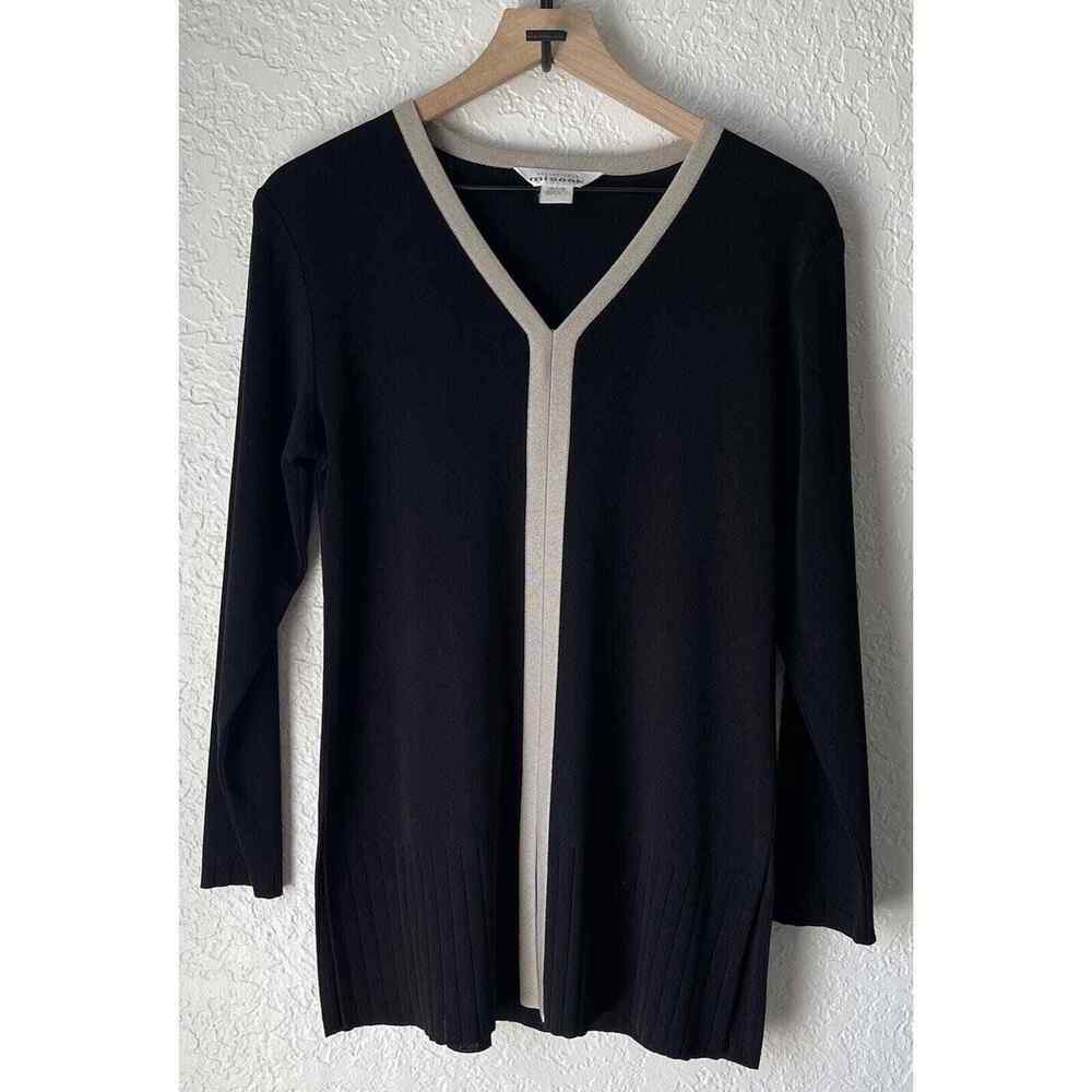 Exclusively MISOOK Tunic Top Black with Beige detail Women’s S